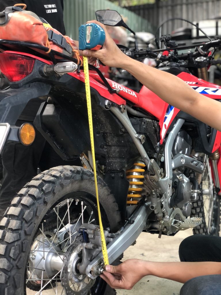 Canh chỉnh rider SAG cho CRF300L sau khi lên phuộc Ohlins trước sau