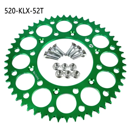 Đĩa tải nhôm CNC 7075 KLX250/230 52T (green)