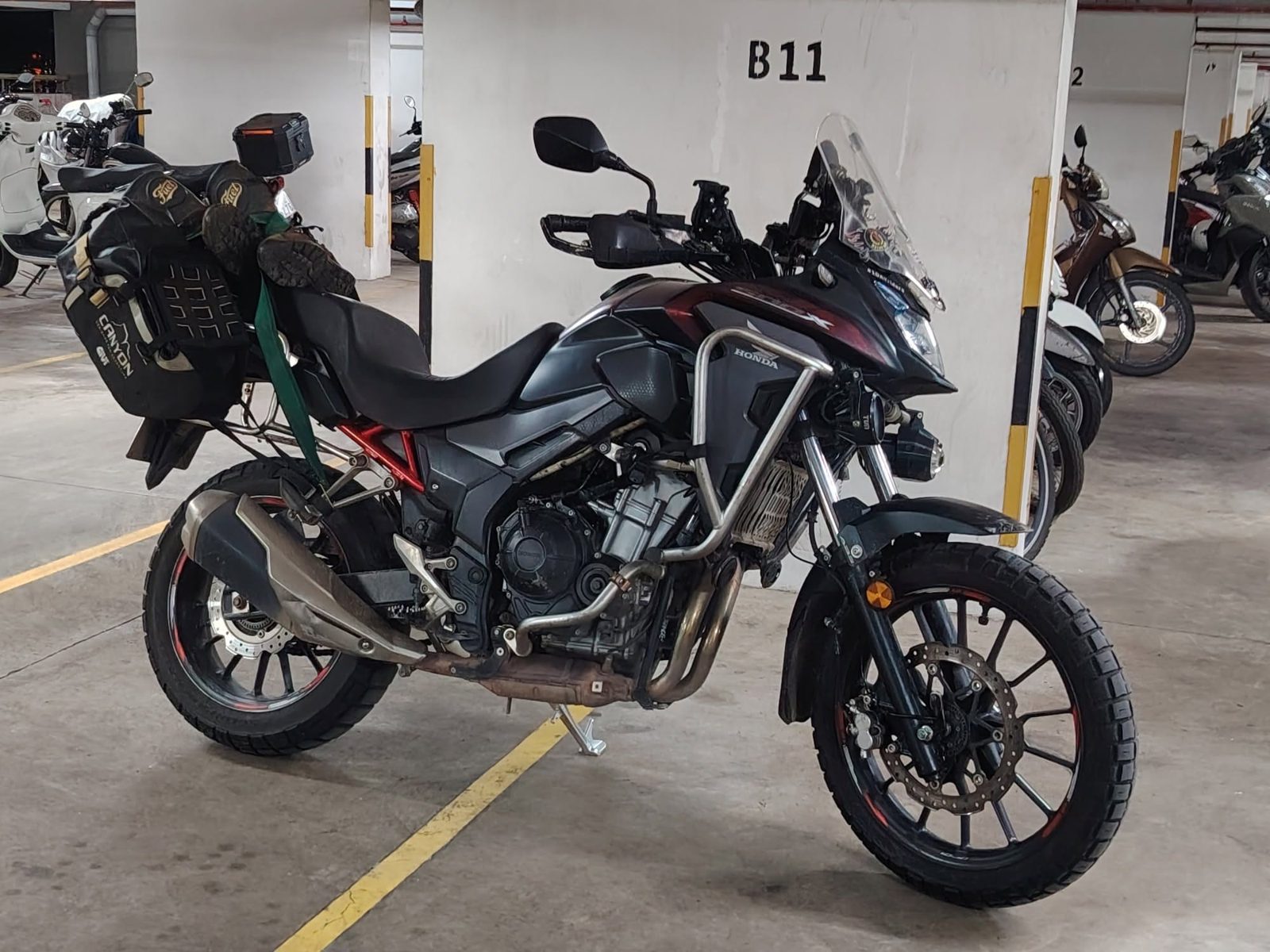 Honda CB500X kéo dò phuộc hành trình 200mm