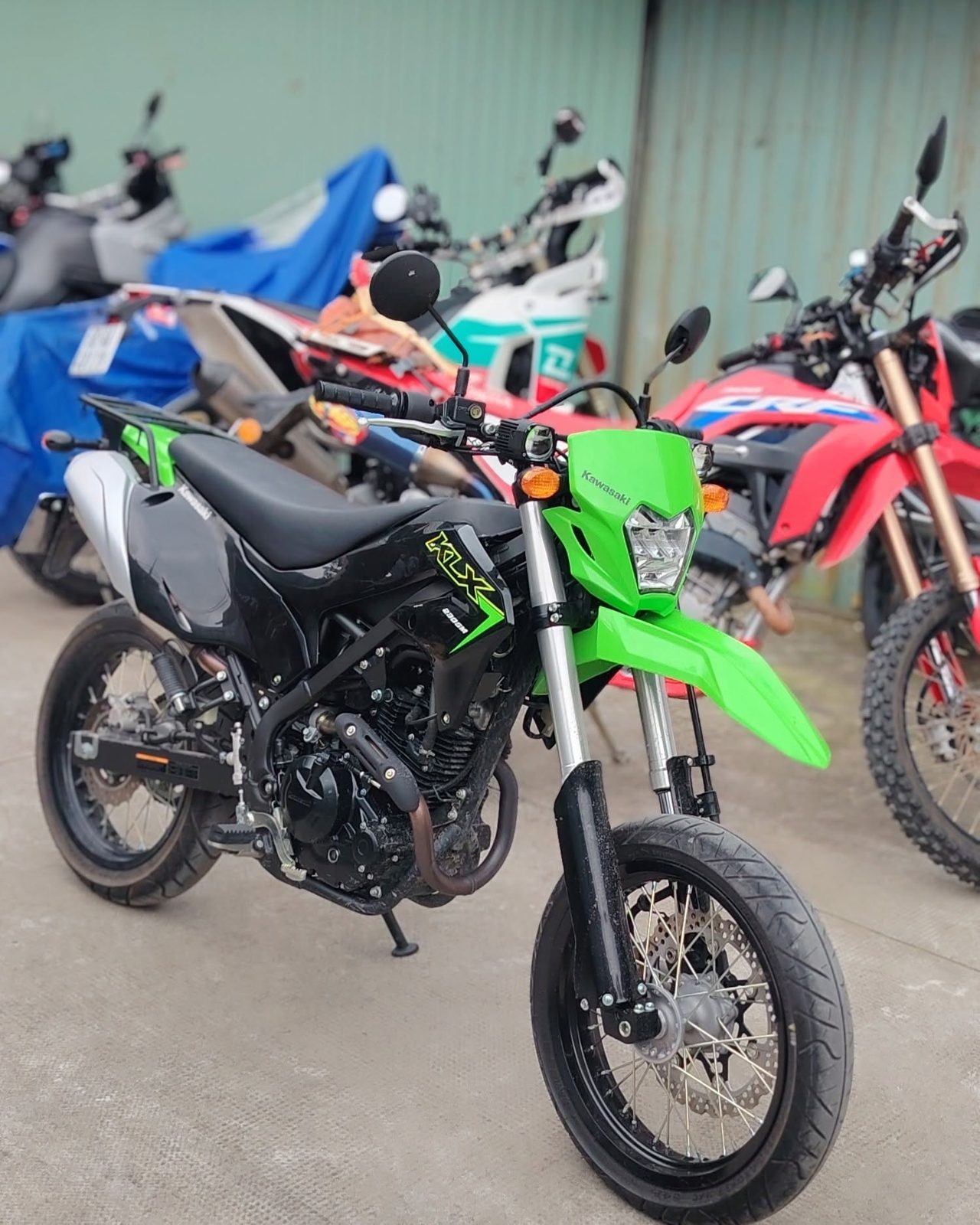 Kawasaki KLX230SM lên baga và đèn CX80