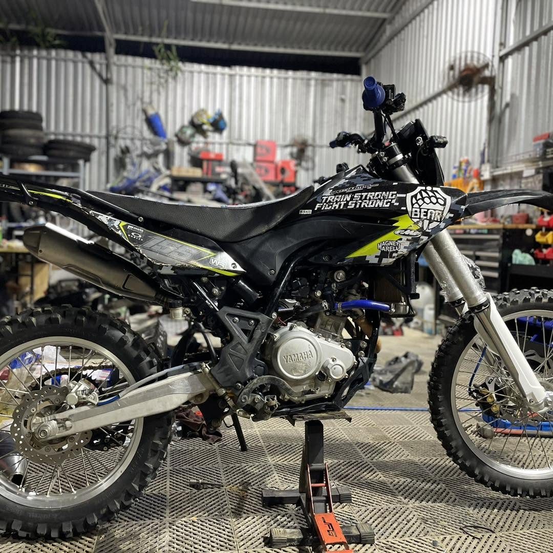 Yamaha WR155R lên kit phuộc và gắp nhôm